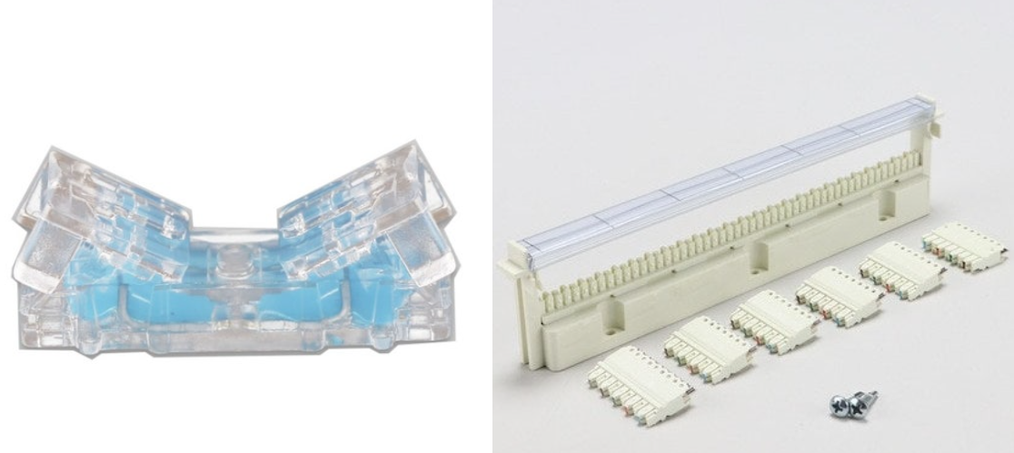 네트워크 랜선 공사용 RJ45 키스톤 잭 및 24포트 패치패널 자재, 요양병원 통신 인프라 구축 부품