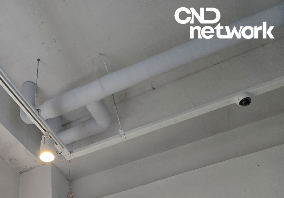 인천 카페 천장 실외형 카메라 CCTV 설치 하이크비전 CND네트워크