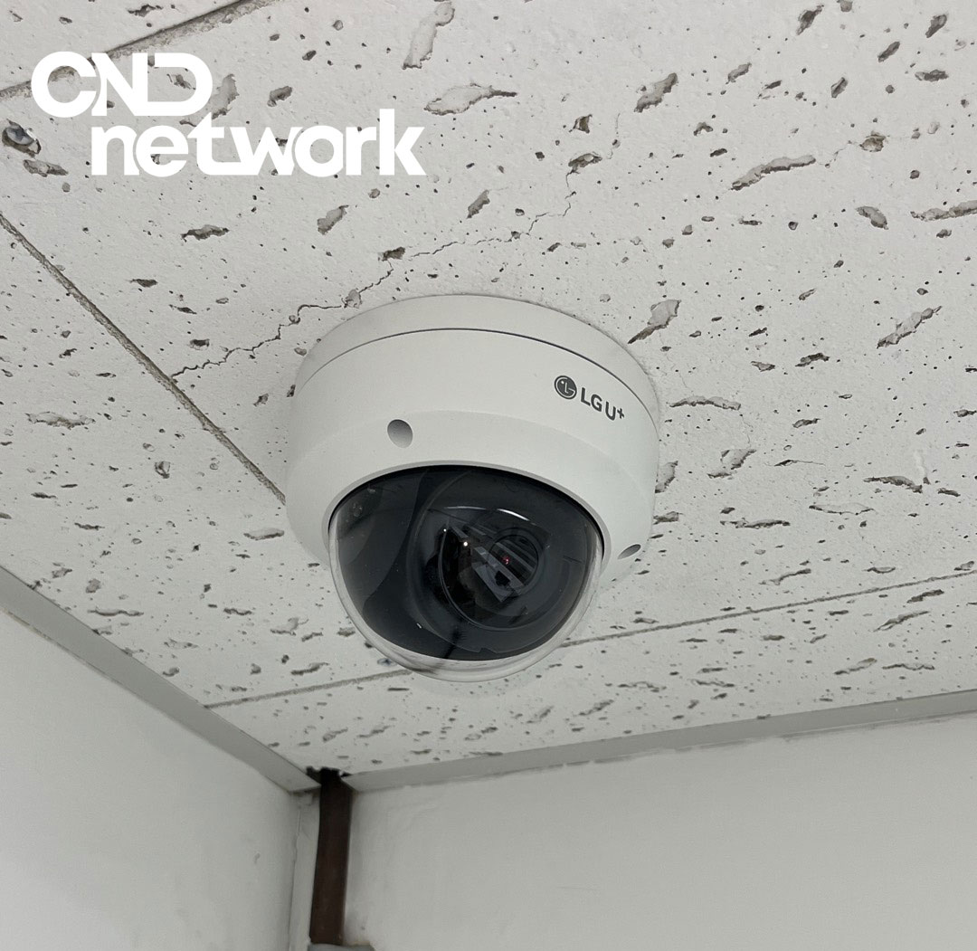 부평 CCTV 설치 완료 모습 - 천장 돔카메라 시공