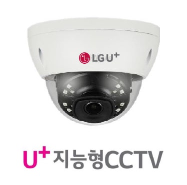 LG U+ 지능형 CCTV 제품 이미지, 구월동 무인카페·무인매장 CCTV 설치에 사용된 돔 카메라