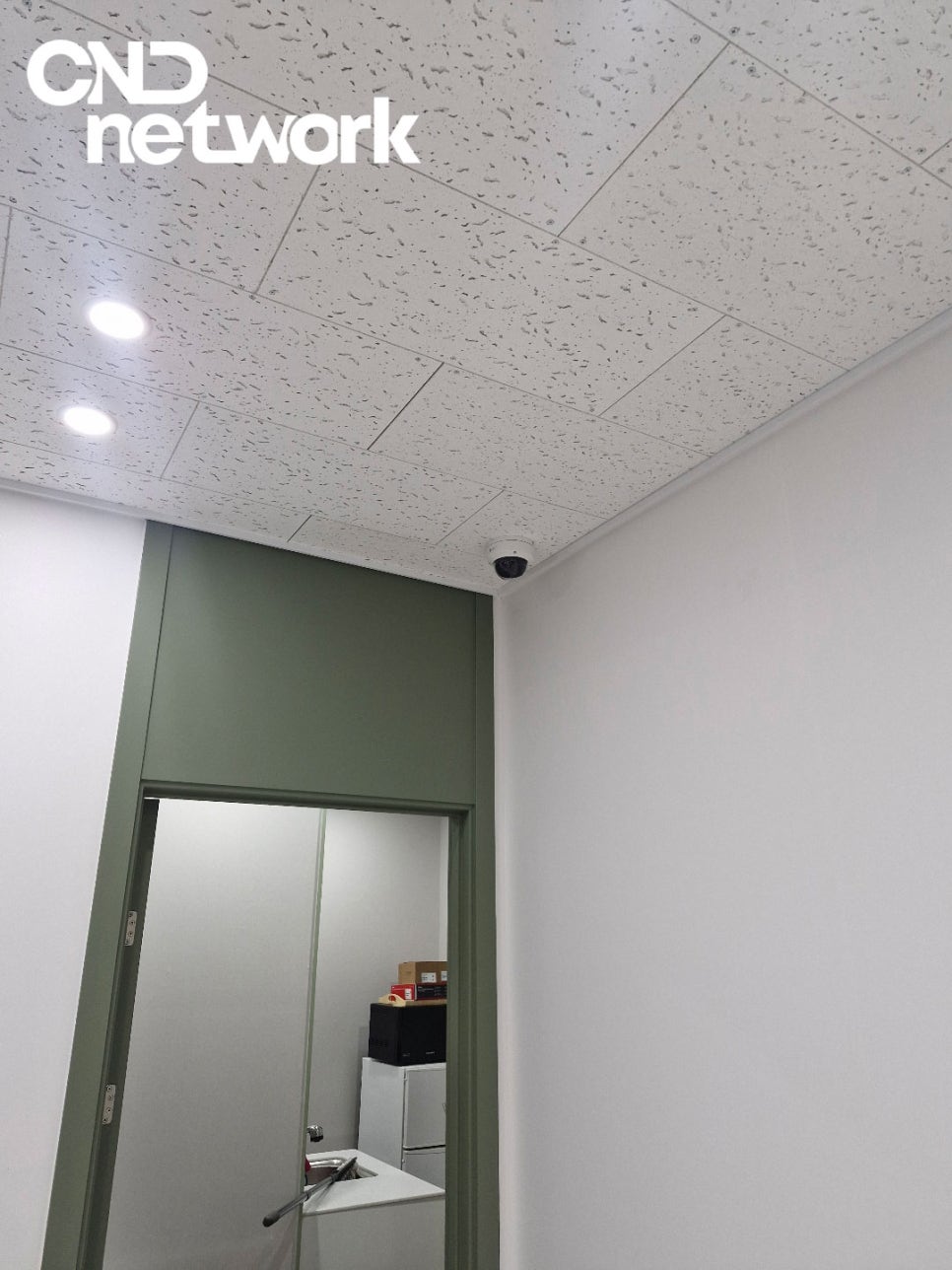 인천 학원 CCTV 설치 사례 - 복도 코너 지능형CCTV 카메라 설치