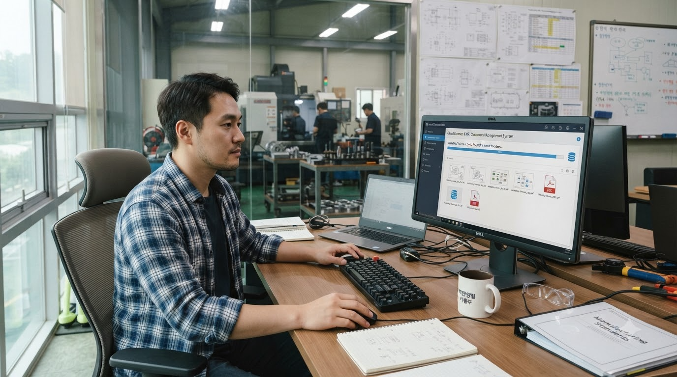 제조업 B2B AICC 클라우드에 기술 문서를 등록하는 담당자