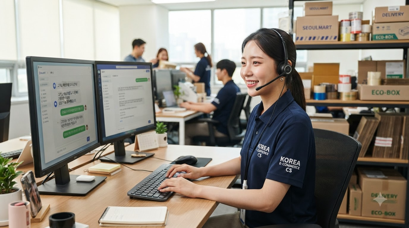쇼핑몰 이커머스 AI콜봇으로 반복 문의를 응대하는 고객상담 직원