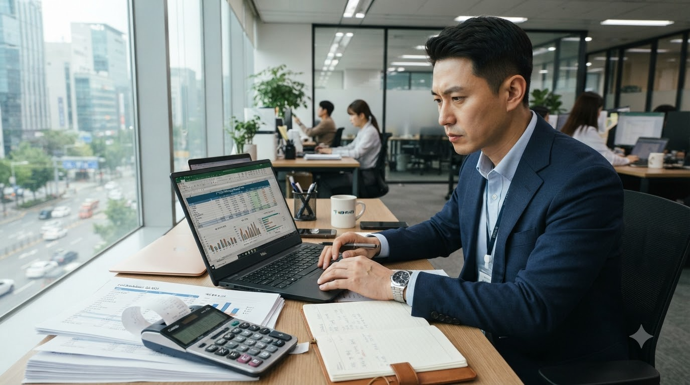콜센터 구축 예산과 장기 비용 구조를 점검하는 담당자